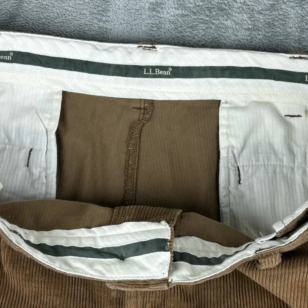 LL Bean Corduroy‎ Pants Mens 38x29 Brown Country Comfort Waist Stretch